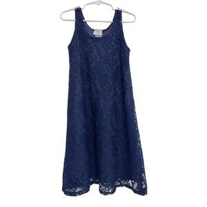 Girls Rolla Costa Blue Lace Dress, Size 7